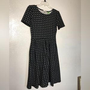 LuLaRue black floral Dress M